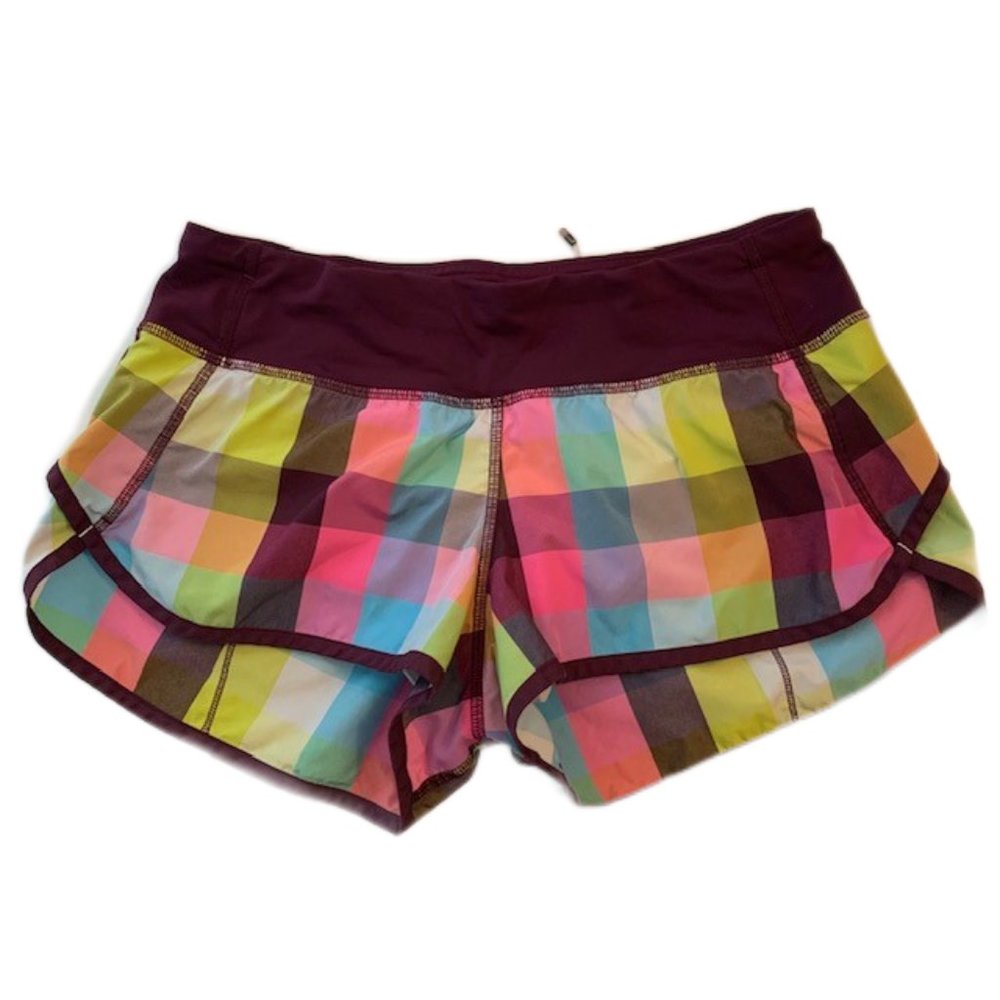 Lululemon Multi Color Checkered Pattern Running G… - image 1